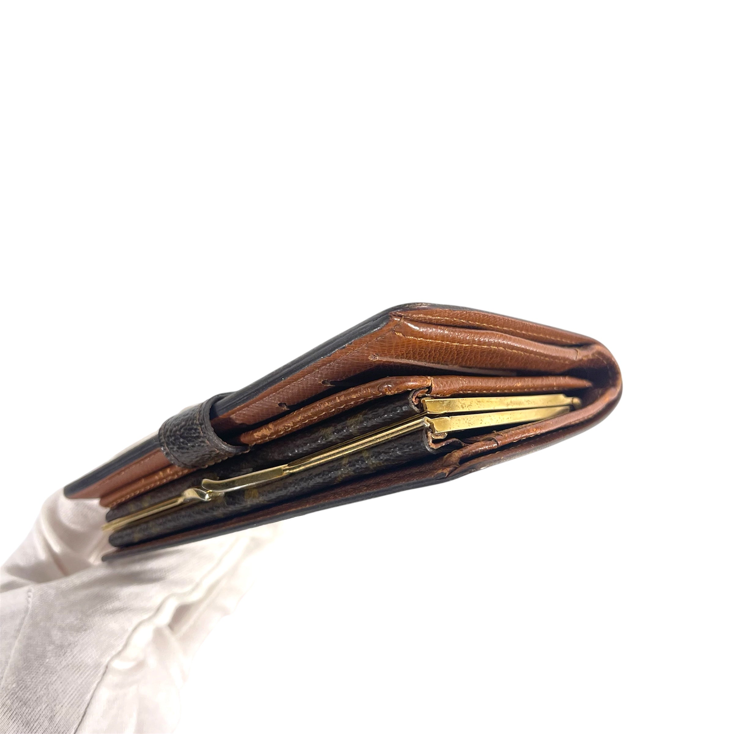 Louis Vuitton Canvas Monogram Compact Clip Wallet