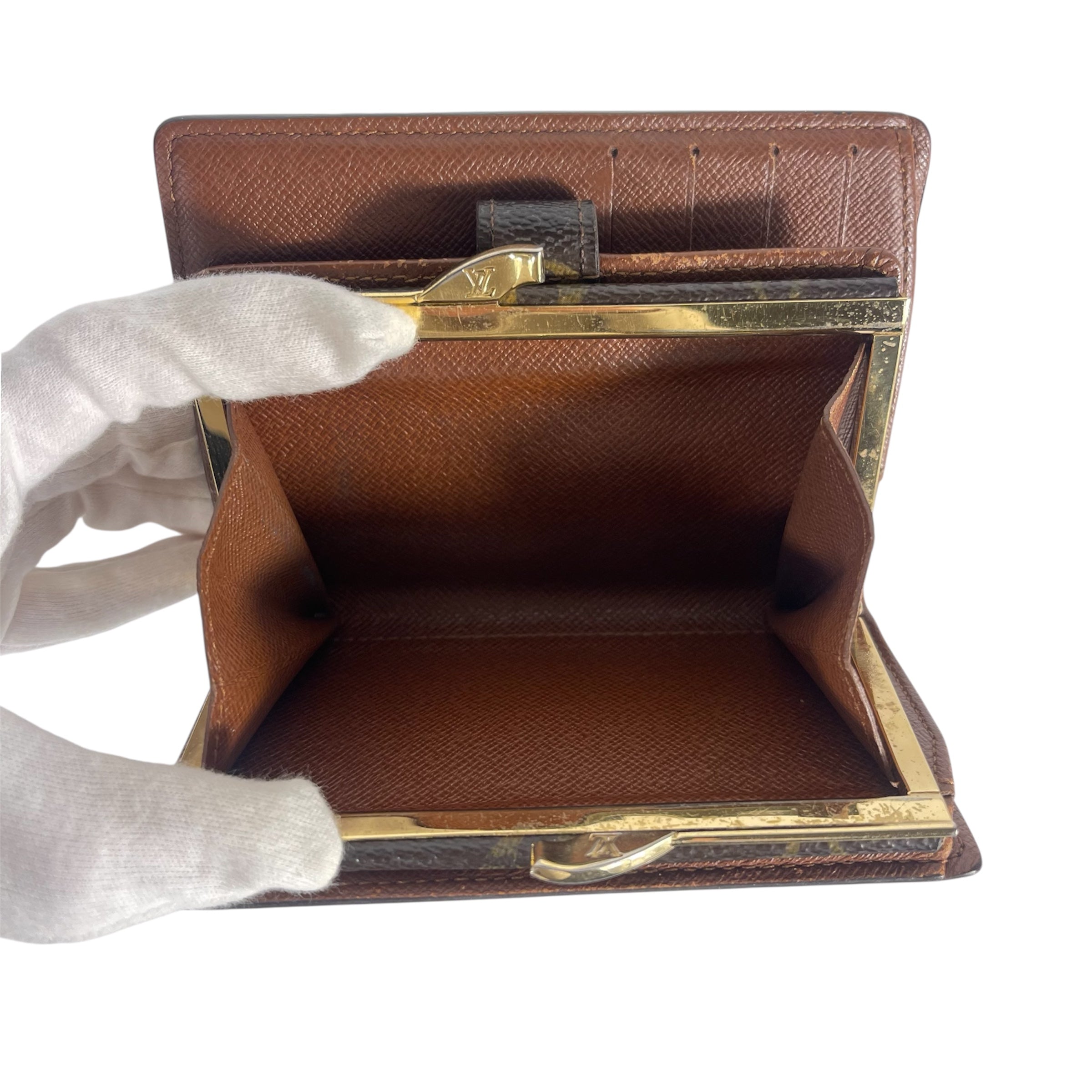 Louis Vuitton Canvas Monogram Compact Clip Wallet