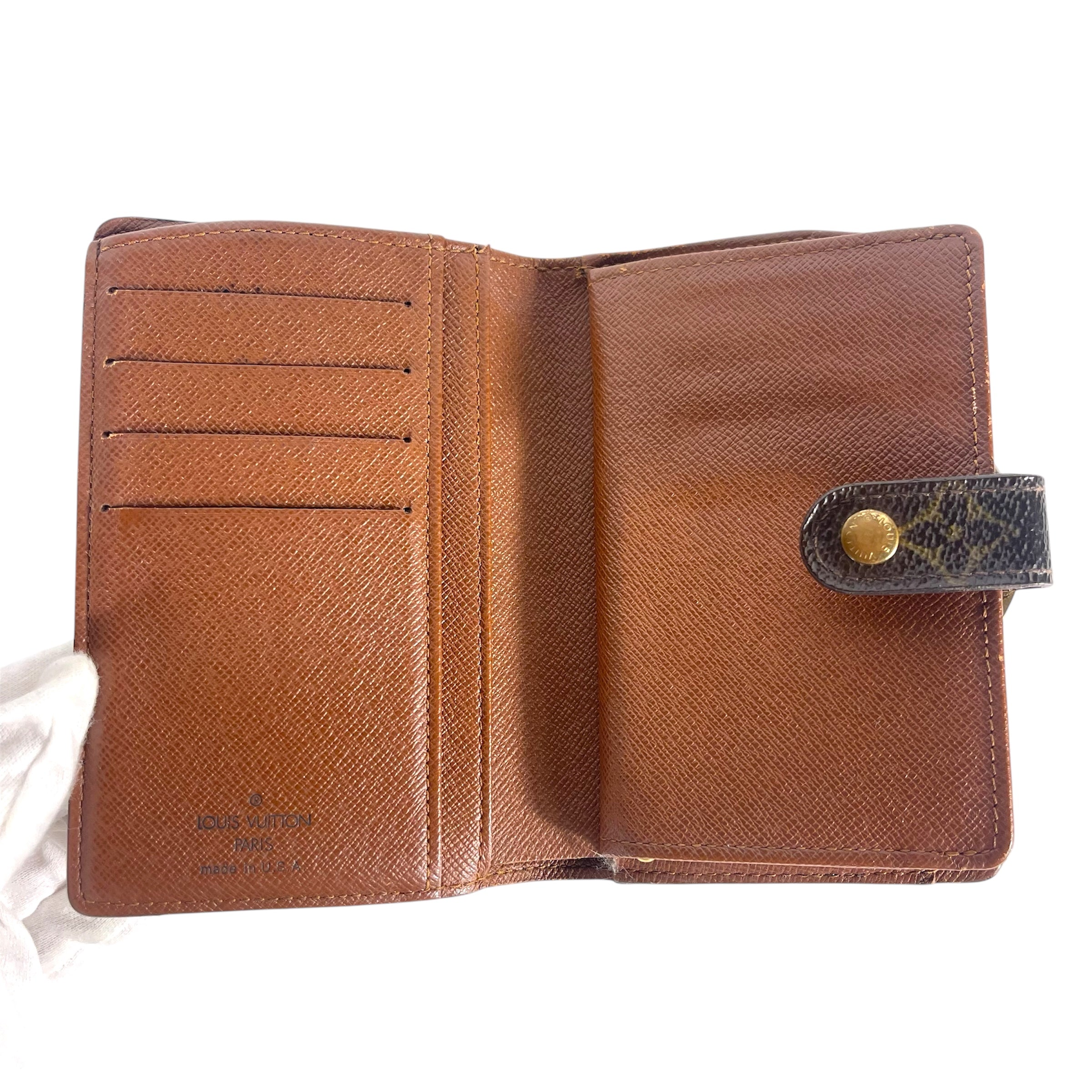 Louis Vuitton Canvas Monogram Compact Clip Wallet